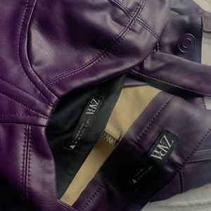 NOT FOR SALE faux leather zara set! Both size small